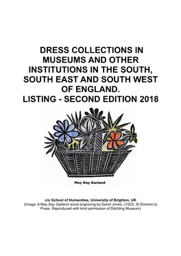 Listing of Dress Collections in Museums and Other Institutions in the South, South East and South