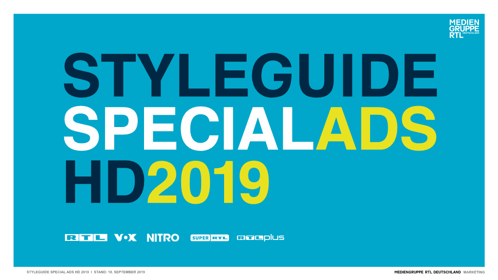 STYLEGUIDE Specialads HD2019