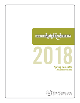 WU Spring 2018 Catalog
