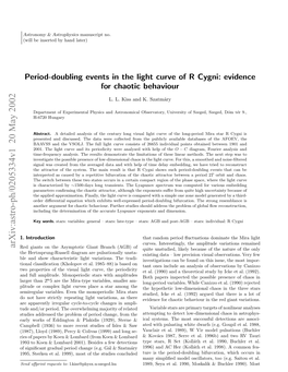 Period-Doubling Events in the Light Curve of R Cygni: Evidence For