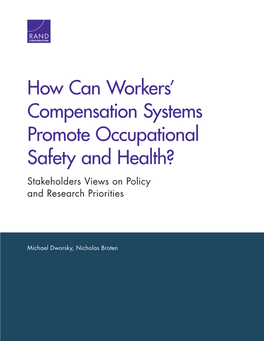 How Can Workers' Compensation Systems Promote Occupational