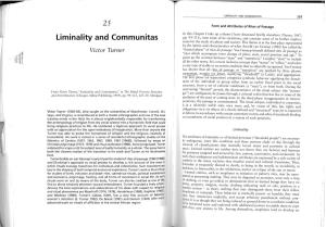 Liminality and Communitas 359