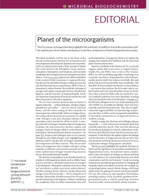 Planet of the Microorganisms