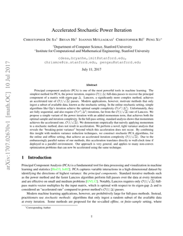 Accelerated Stochastic Power Iteration