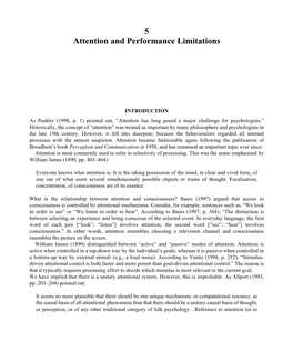 5 Attention and Performance Limitations