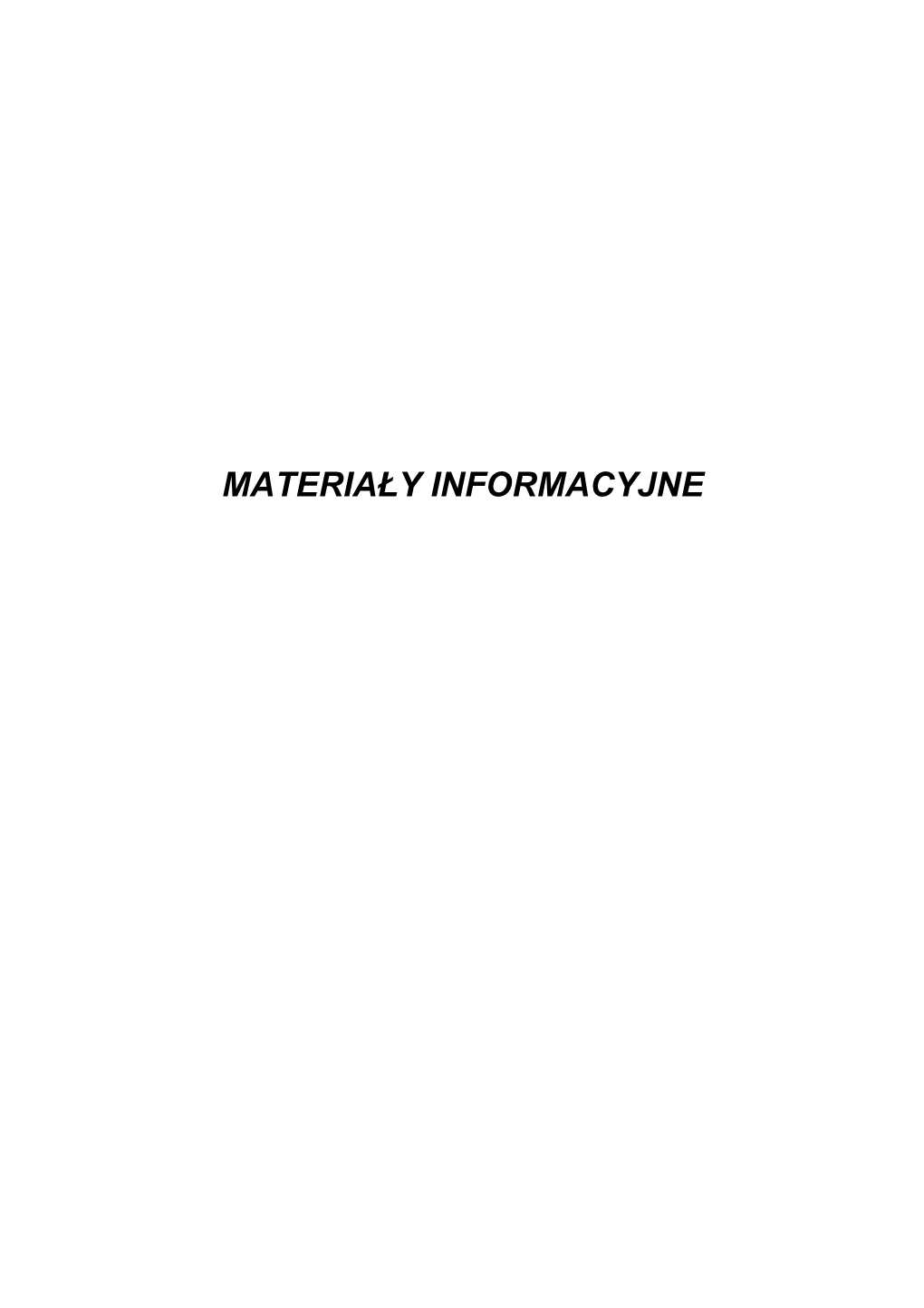 Materiały Informacyjne
