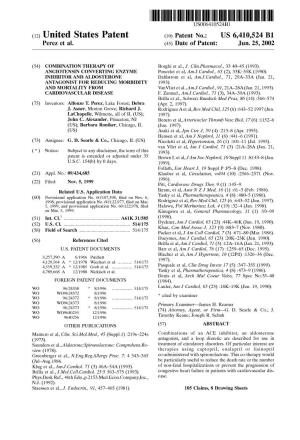 (12) United States Patent (10) Patent No.: US 6,410,524 B1 Perez Et Al