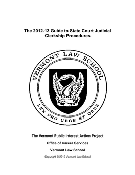 The 2008 Guide to State Judicial Clerkship