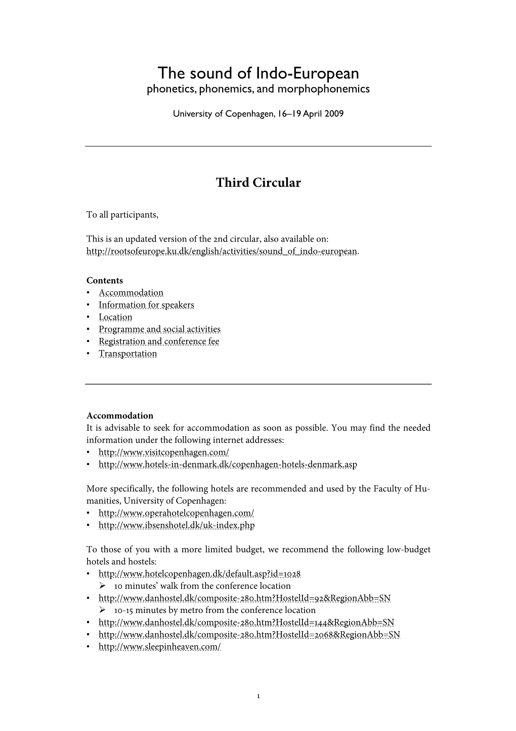 SIE 3Rd Circular