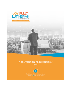 2019 LCMS Convention Proceedings