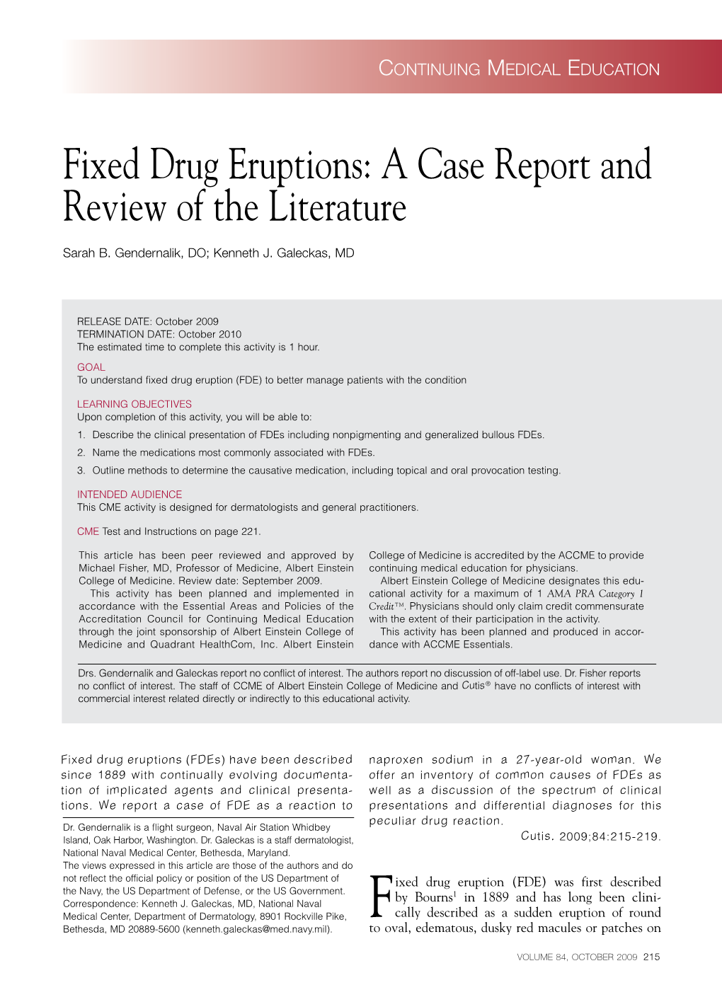 Fixed Drug Eruptions A Case Report And Review Of The Literature Docslib