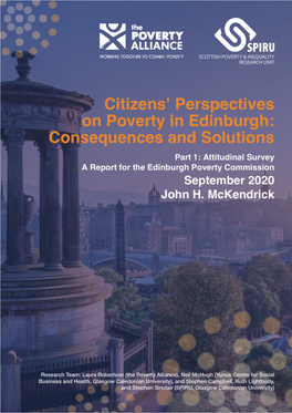 Attitudes Toward Poverty in Edinburgh 1