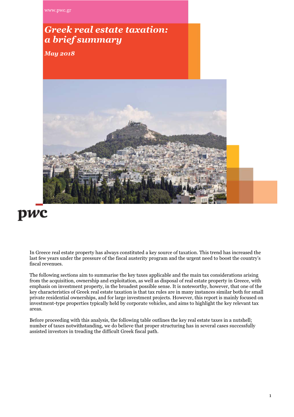 Greek Real Estate Taxation: a Brief Summary