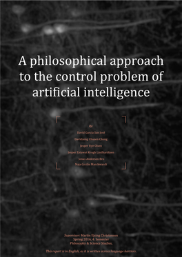 A Philosophical Approach to the Control Problem of Artificial Intelligence