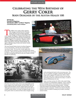 Gerry Coker Body Designer of the Austin-Healey 100