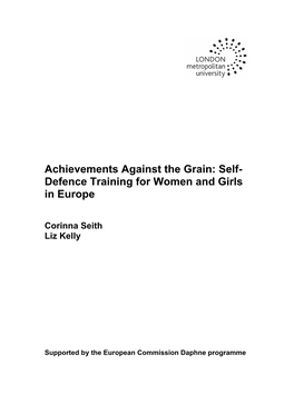 Achievements Against the Grain: Self- Defence Training for Women and Girls in Europe