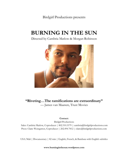 BURNING in the SUN Directed by Cambria Matlow & Morgan Robinson