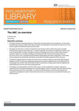 The ABC: an Overview