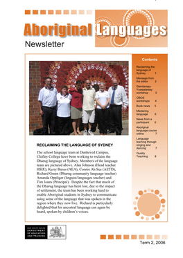 Aboriginal Languages Newsletter