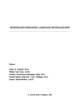 Technology-Enhanced Language Revitalization