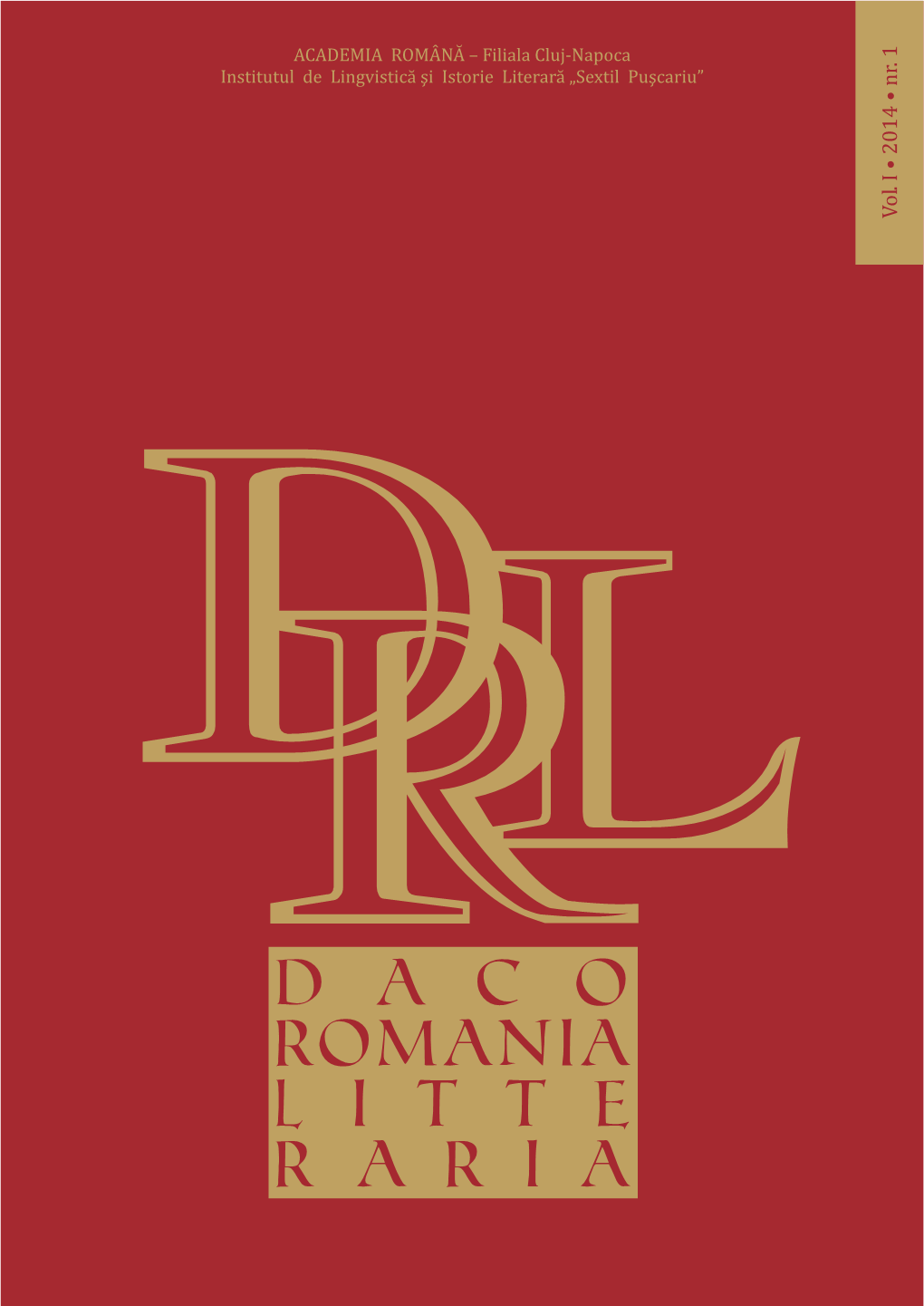 DACOROMANIA LITTERARIA Vol. I