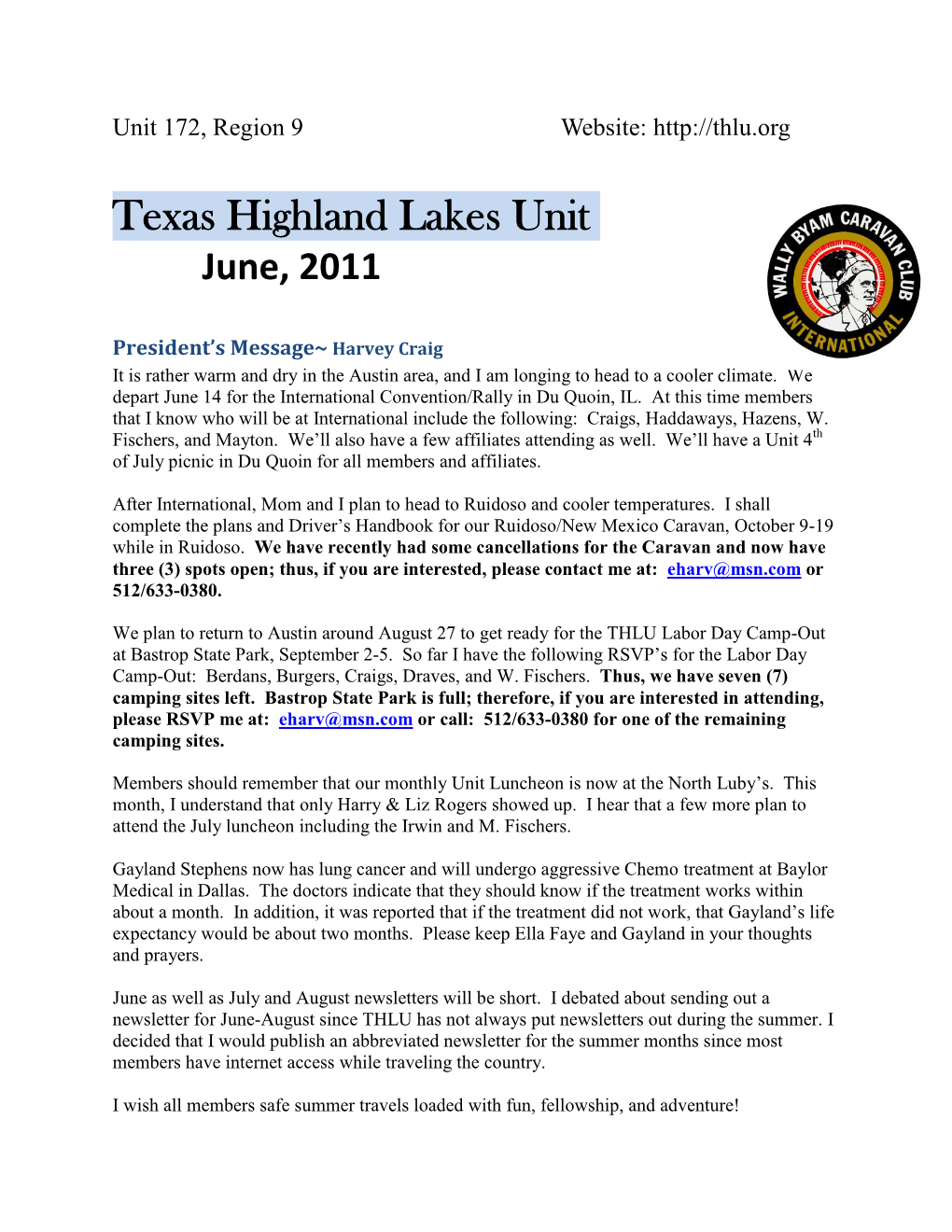 Texas Highland Lakes Unit