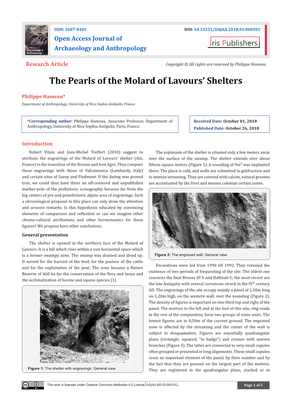 The Pearls of the Molard of Lavours' Shelters