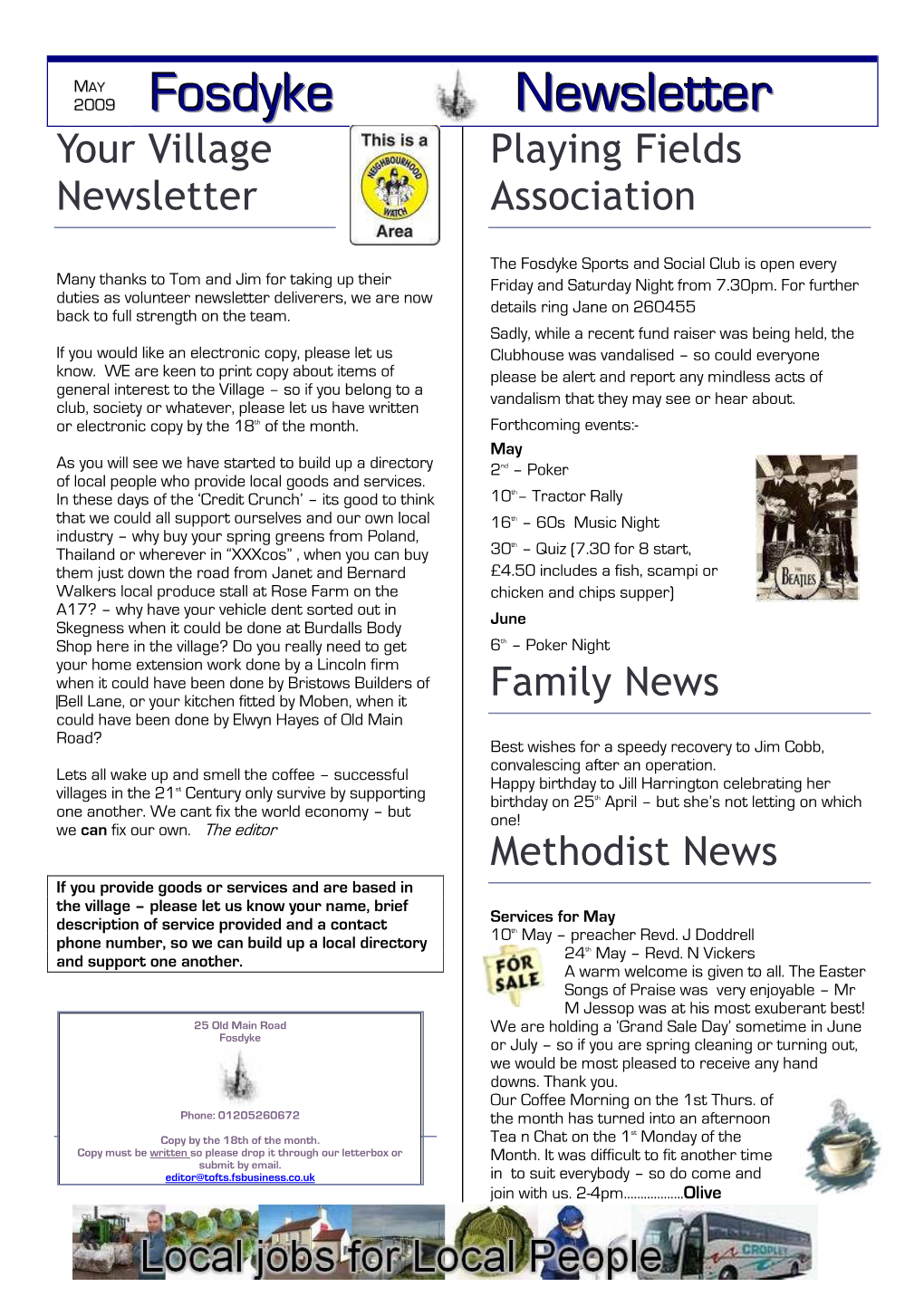 Fosdyke Newsletter