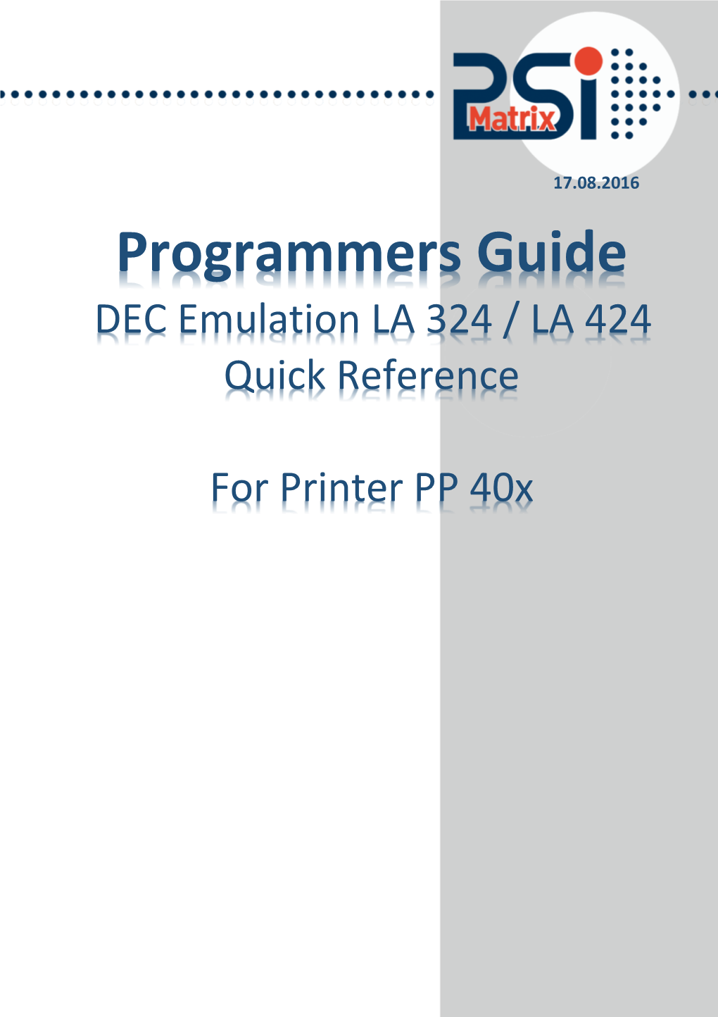 Programmers Guide