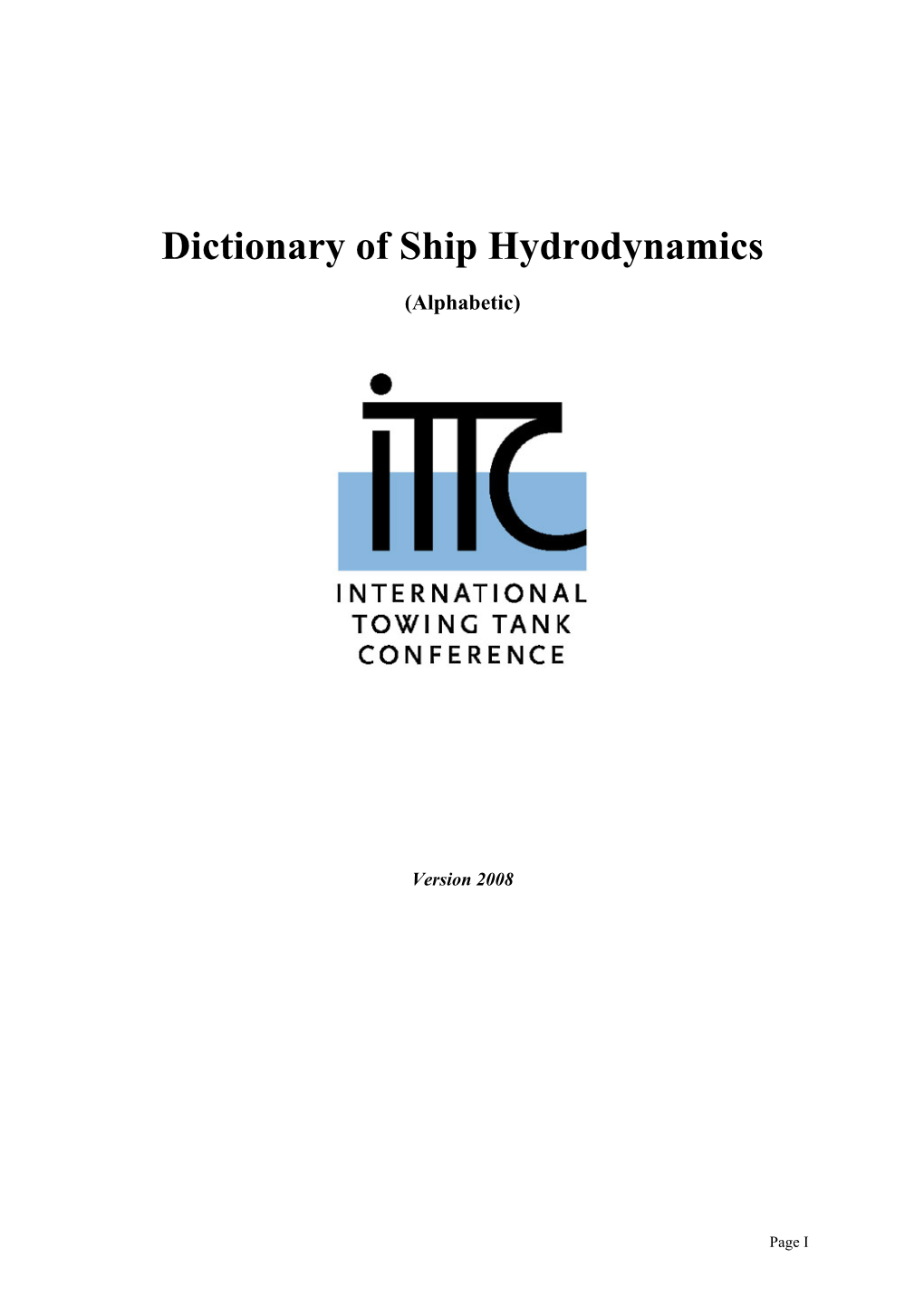 Dictionary of Ship Hydrodynamics