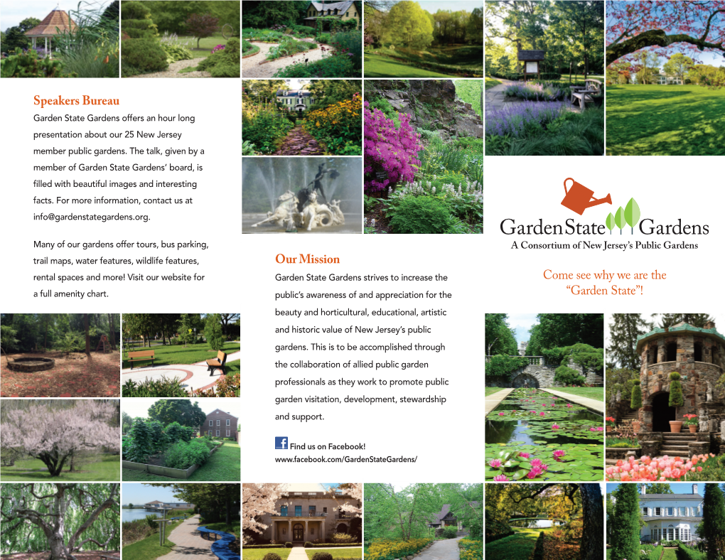 Garden State Gardens Offers an Hour Long Presentation About Our 25 New Jersey Member Public Gardens