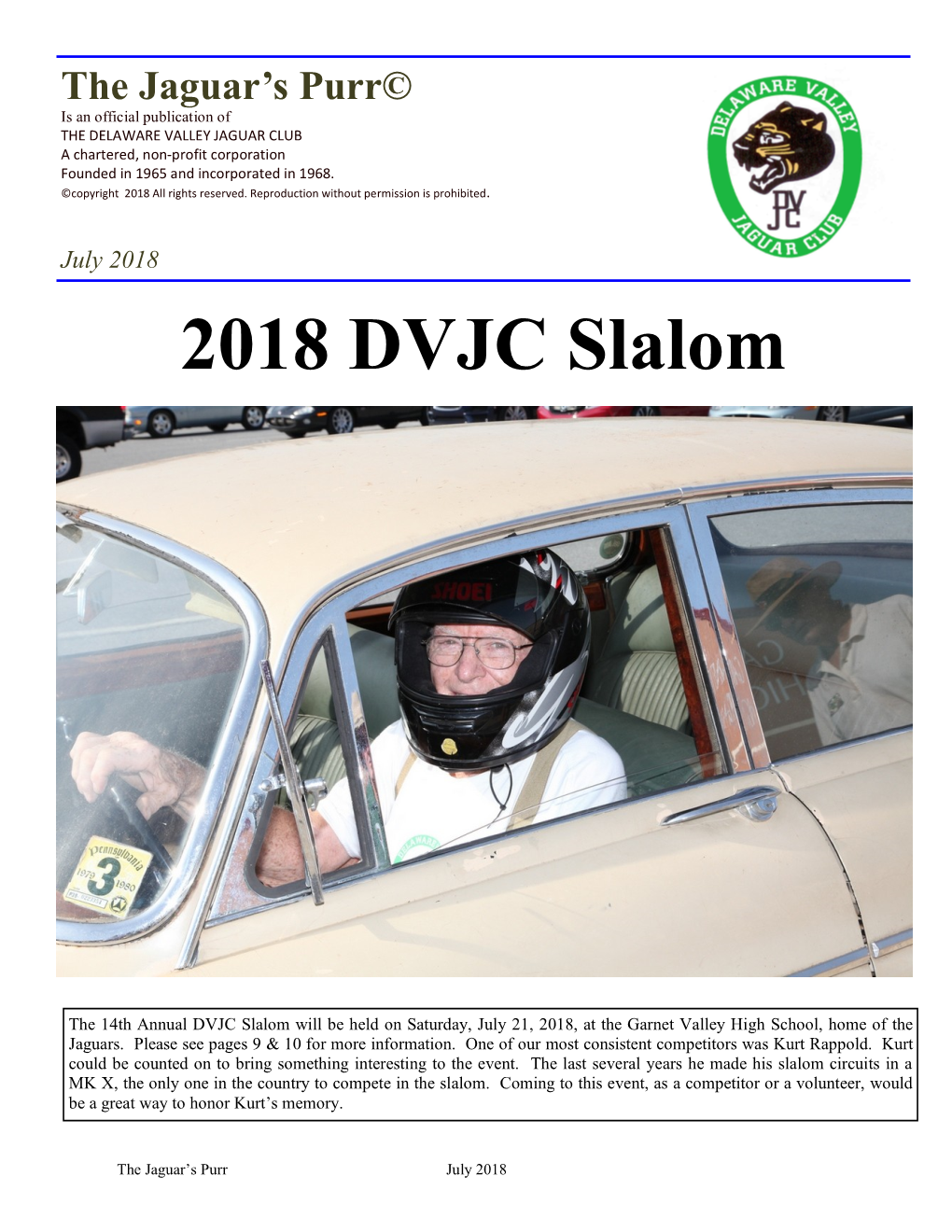 2018 DVJC Slalom