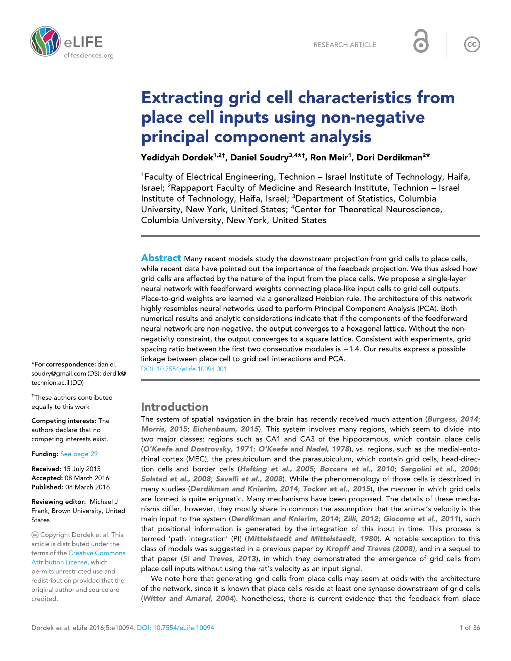 Extracting Grid Cell Characteristics from Place Cell Inputs Using Non