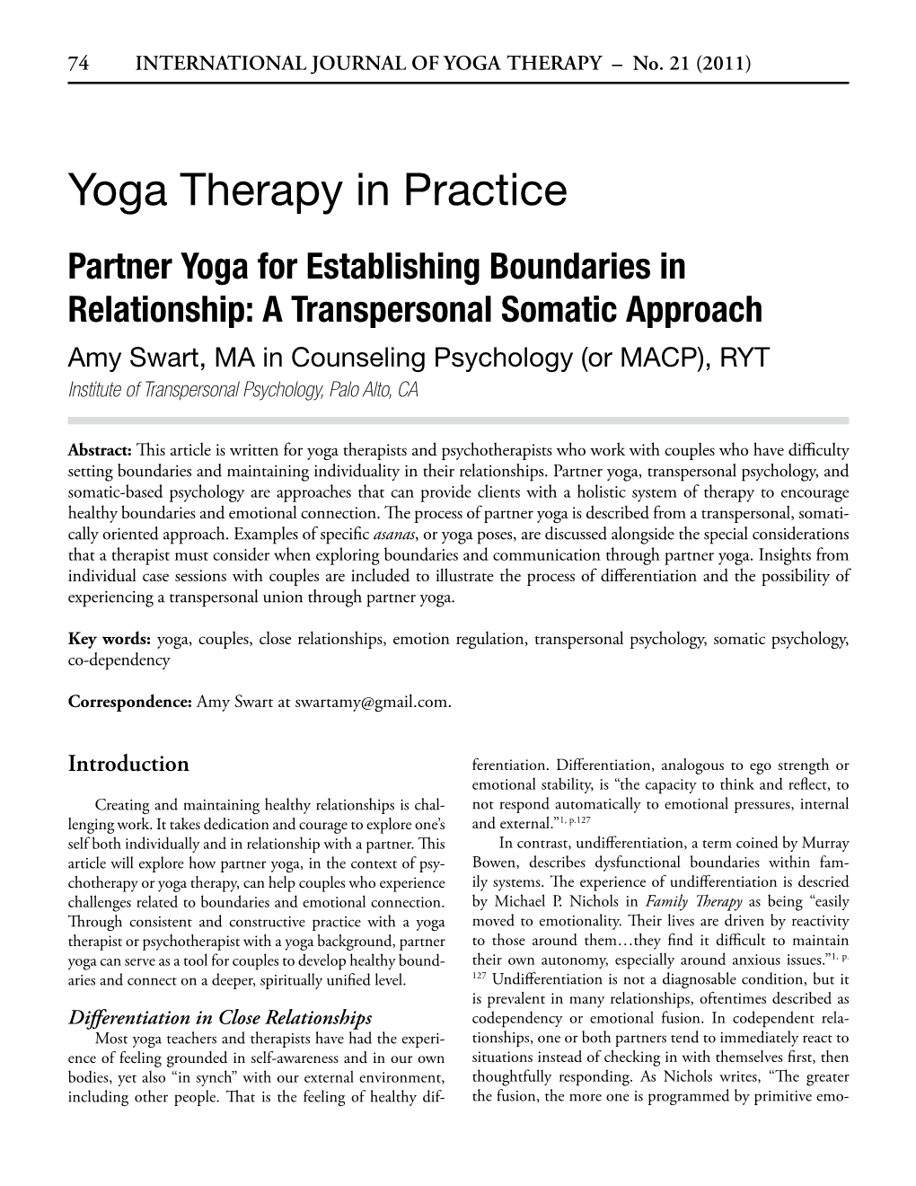 Yoga Therapy in Practice