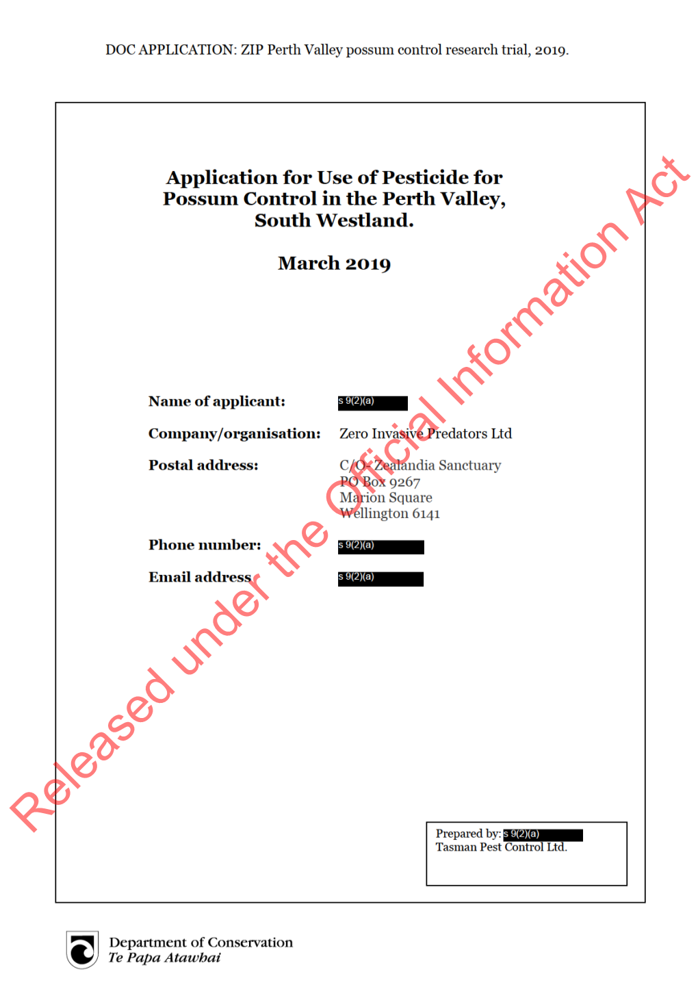 Perth Valley 1080 Application