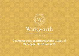9 Contemporary Apartments in the Village of Wideopen, North Gosforth Contemporary Living in a Secluded Setting, Only Minutes from the Bustling City