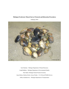 Michigan Freshwater Mussel Survey Protocols and Relocation Procedures
