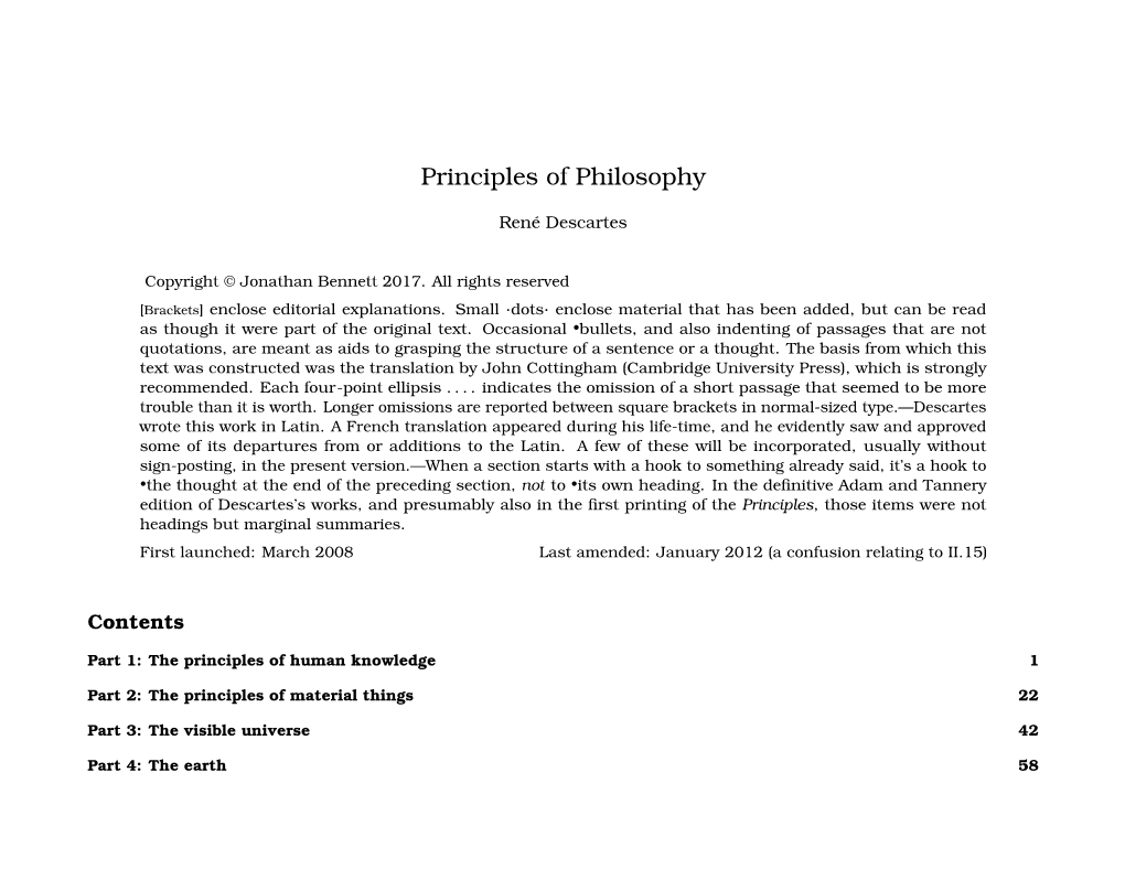 Principles of Philosophy