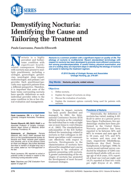 Demystifying Nocturia: Identifying the Cause and Tailoring the Treatment