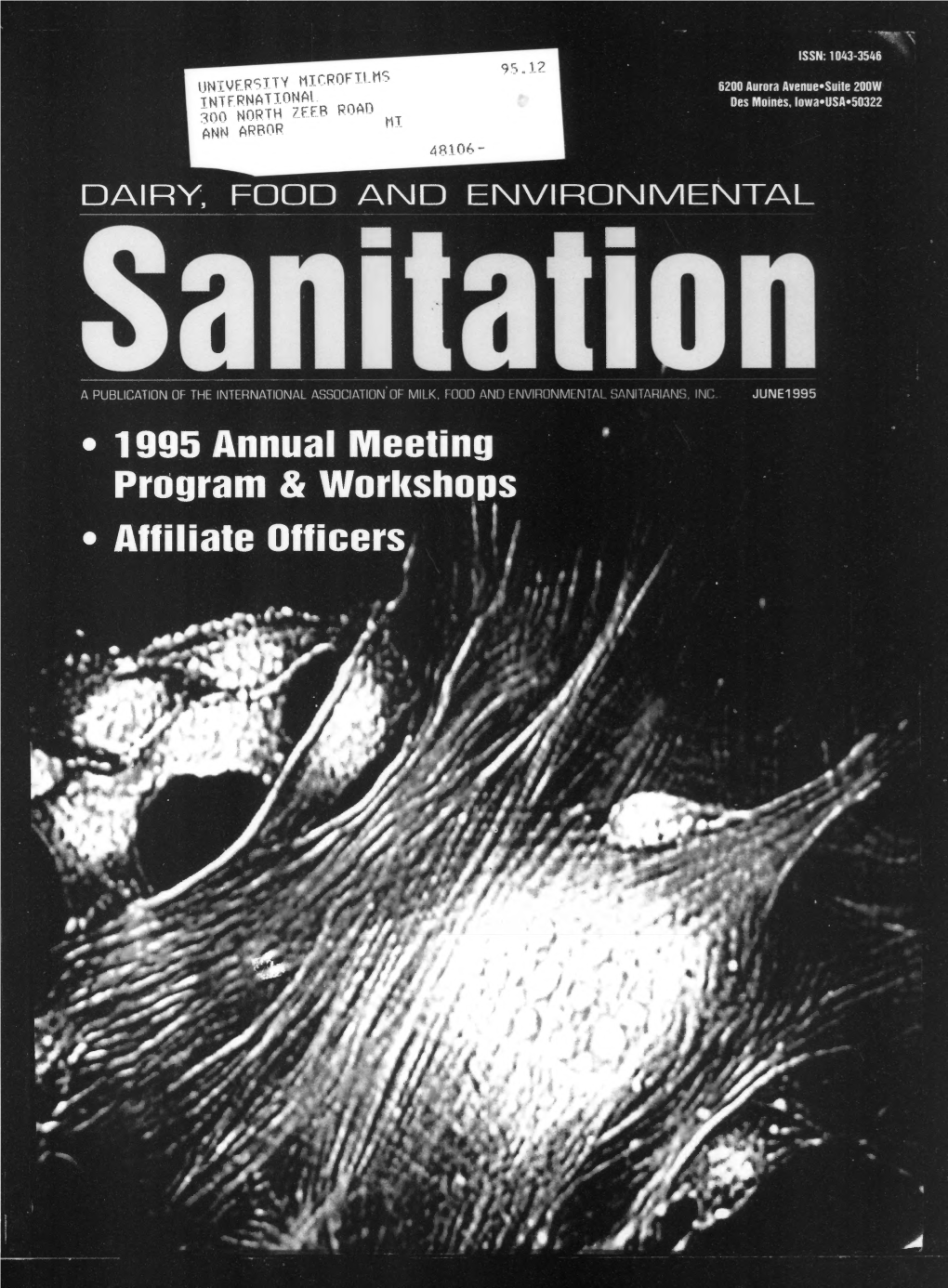 Dairy, Food and Environmental Sanitation 1995-06: Vol 15 Iss 6