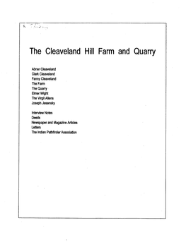 Cleaveland Hill Farm and Quarry