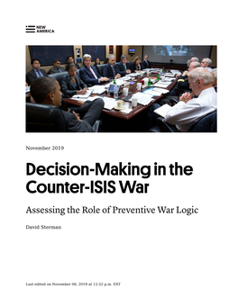 Decision-Making in the Counter-ISIS War