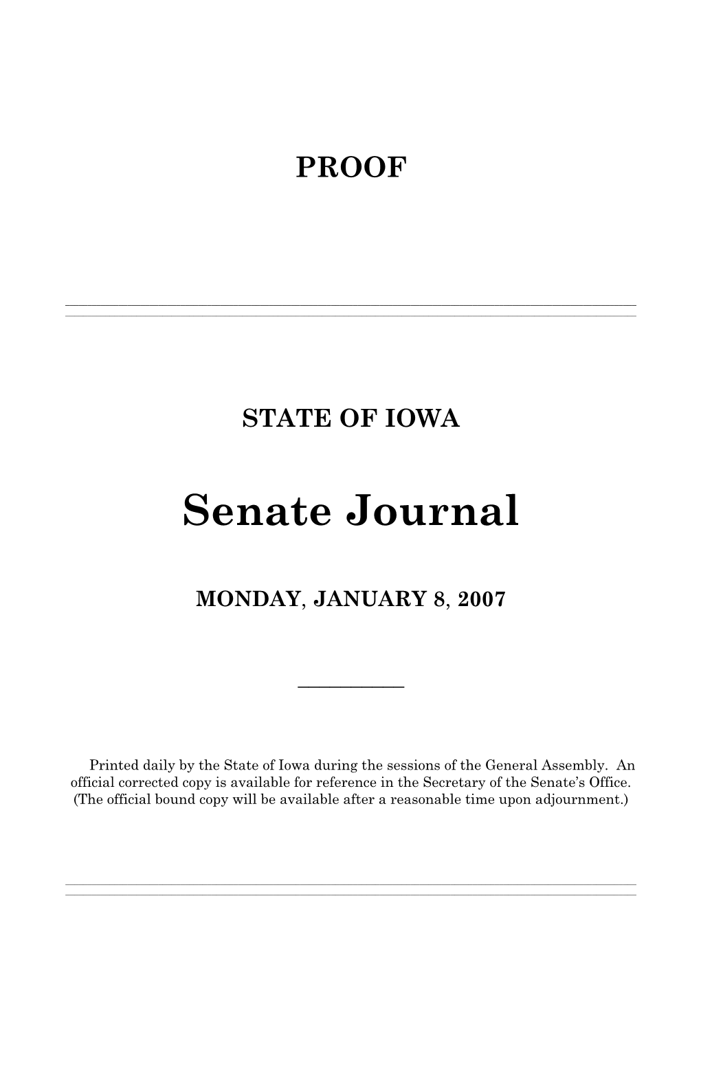 Senate Journal