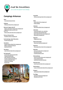 Campings Arkansas - Withrow Springs State Park Campground