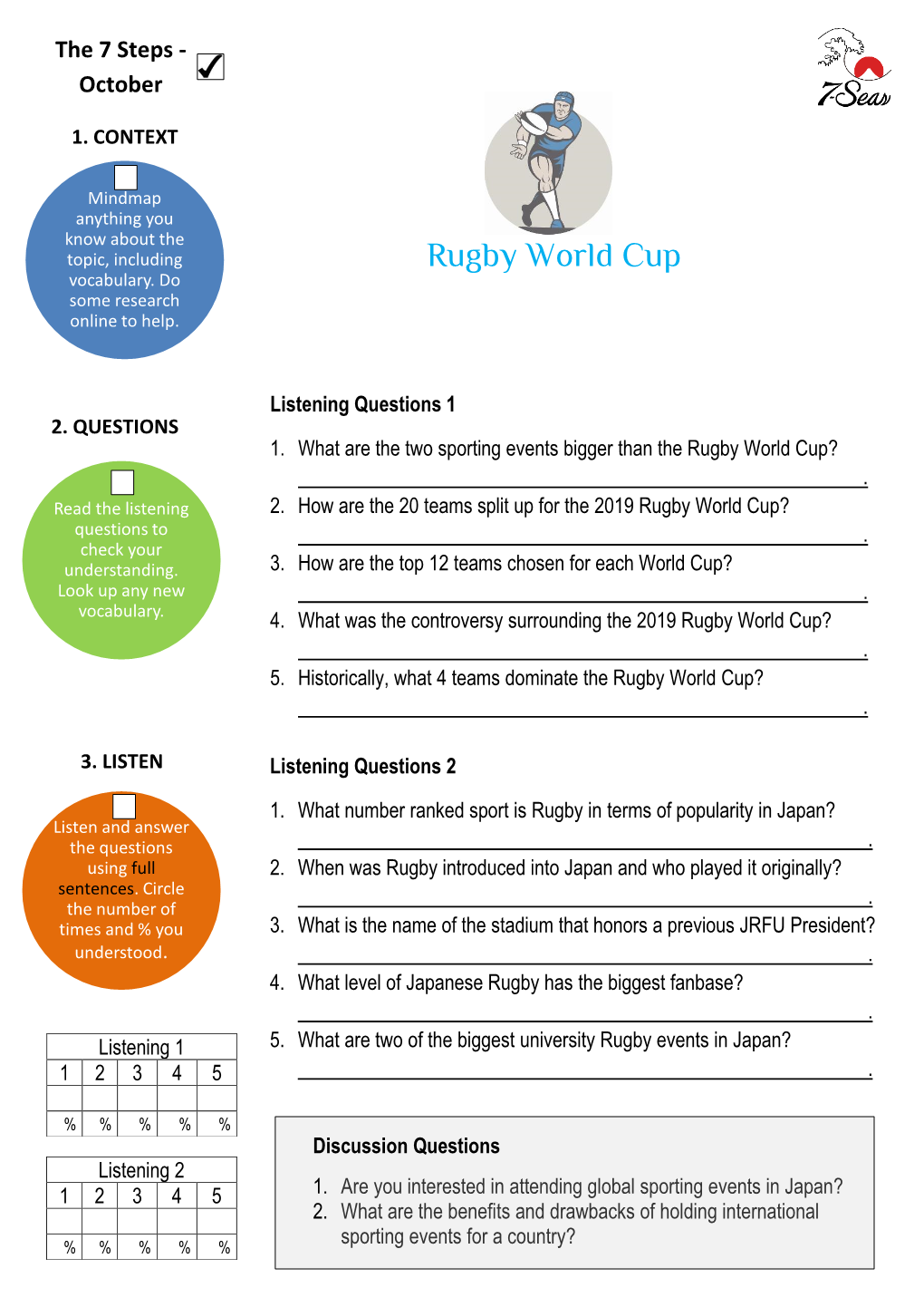 Rugby World Cup Vocabulary