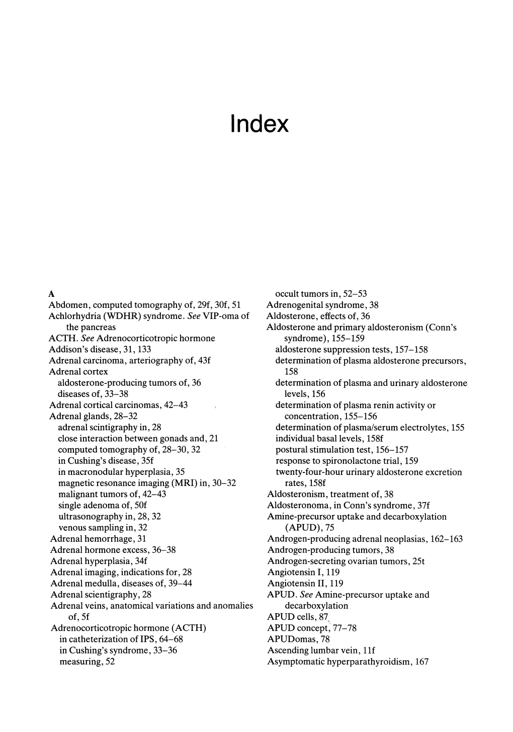 Syndrome. See VIP-Oma of the Pancreas ACTH. See Adrenocorticot