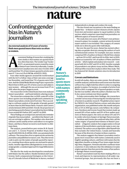 Confronting Gender Bias in Nature's Journalism