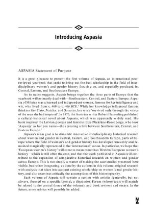 ASPASIA Statement of Purpose