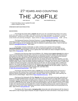 The Jobfile 2/12/21