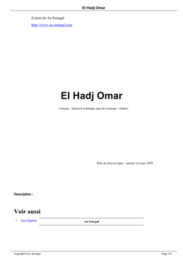 El Hadj Omar